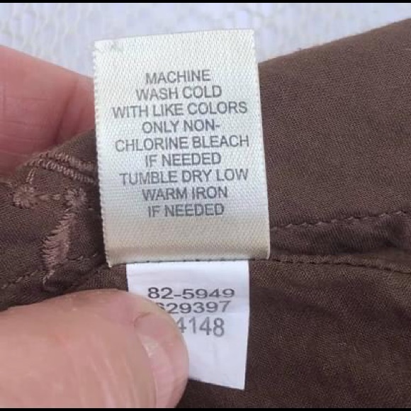 J Jill Embroidered Brown Cotton Skirt 12 - Picture 5 of 5